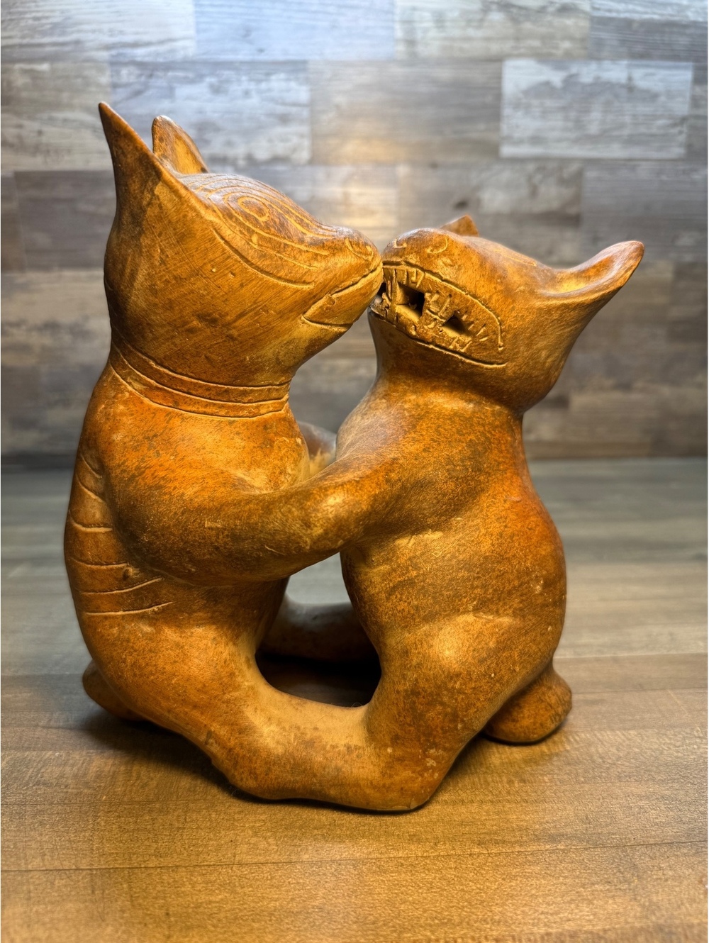 Vintage Colima Dancing Dogs Ceramic Sculpture Mexican Folk Art 8” (b13/0101)